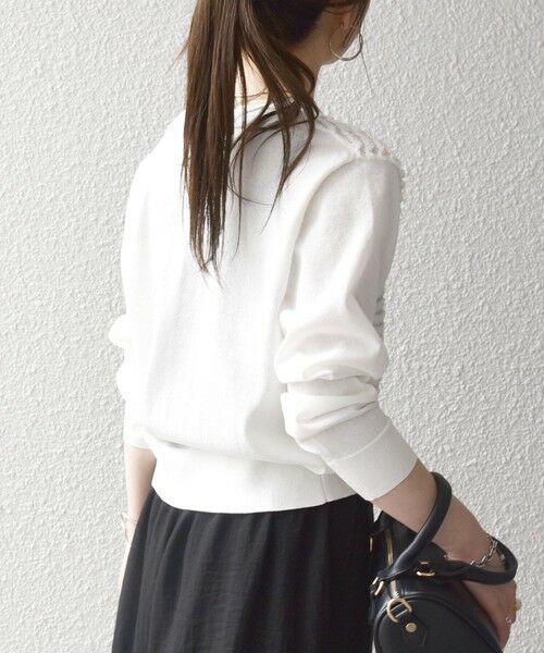 SHIPS / シップス カーディガン・ボレロ | 《予約》SHIPS any:〈手洗い可能〉シアー ジャカード コンパクト カーディガン | 詳細6