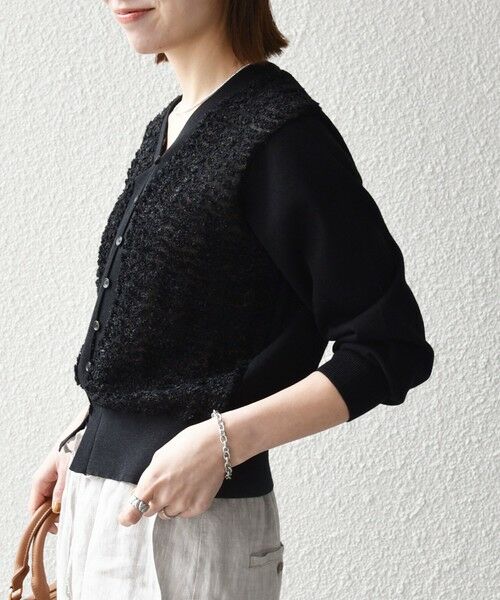 SHIPS / シップス カーディガン・ボレロ | 《予約》SHIPS any:〈手洗い可能〉シアー ジャカード コンパクト カーディガン | 詳細21
