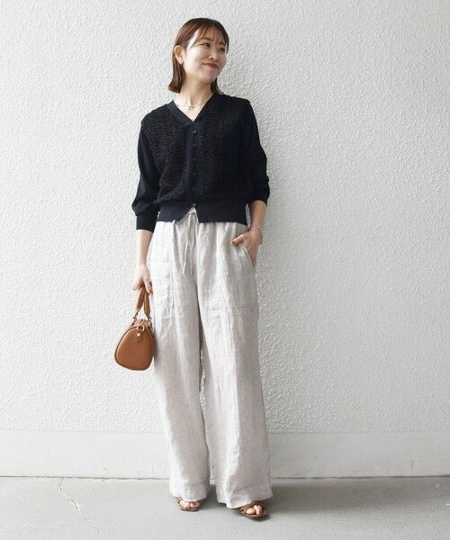 SHIPS / シップス カーディガン・ボレロ | 《予約》SHIPS any:〈手洗い可能〉シアー ジャカード コンパクト カーディガン | 詳細15