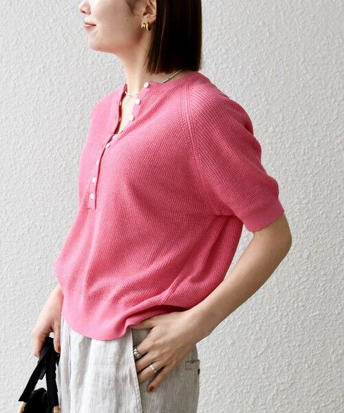 SHIPS / シップス ニット・セーター | 《予約》SHIPS any:〈手洗い可能〉リネン レーヨン ヘンリーネック プルオーバー | 詳細14