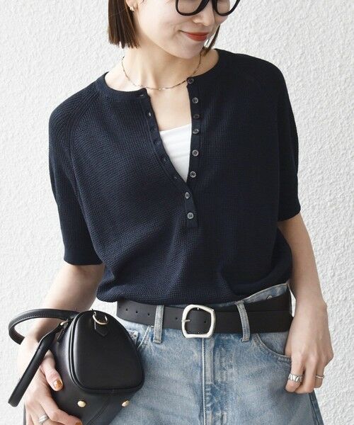 SHIPS / シップス ニット・セーター | 《予約》SHIPS any:〈手洗い可能〉リネン レーヨン ヘンリーネック プルオーバー | 詳細21