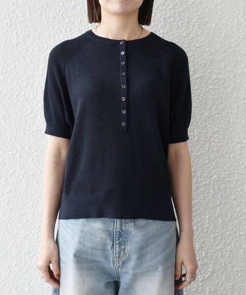 SHIPS / シップス ニット・セーター | 《予約》SHIPS any:〈手洗い可能〉リネン レーヨン ヘンリーネック プルオーバー | 詳細27