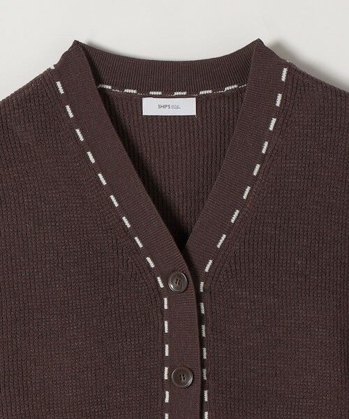 SHIPS / シップス ベスト | 《予約》SHIPS any:〈手洗い可能〉リネン レーヨン ステッチ 編み Vネック ベスト | 詳細8