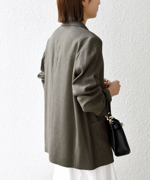 SHIPS / シップス テーラードジャケット | 《予約》SHIPS any: 〈手洗い可能〉リネンミックス テーラード ライト ジャケット | 詳細5