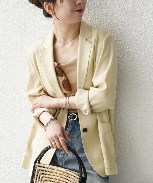 SHIPS / シップス テーラードジャケット | 《予約》SHIPS any: 〈手洗い可能〉リネンミックス テーラード ライト ジャケット | 詳細26