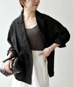 SHIPS / シップス テーラードジャケット | 《予約》SHIPS any:〈手洗い可能〉シアー チェック ルーズ テーラード ジャケット