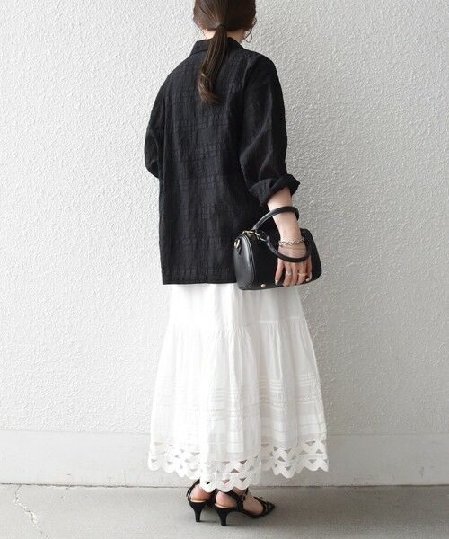 SHIPS / シップス テーラードジャケット | 《予約》SHIPS any:〈手洗い可能〉シアー チェック ルーズ テーラード ジャケット | 詳細2