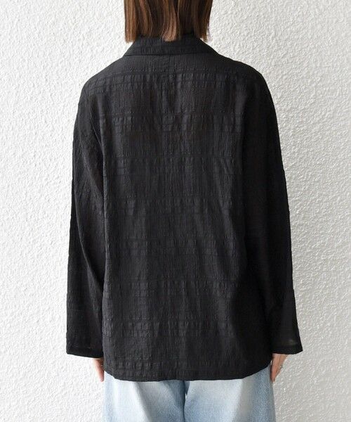 SHIPS / シップス テーラードジャケット | 《予約》SHIPS any:〈手洗い可能〉シアー チェック ルーズ テーラード ジャケット | 詳細10