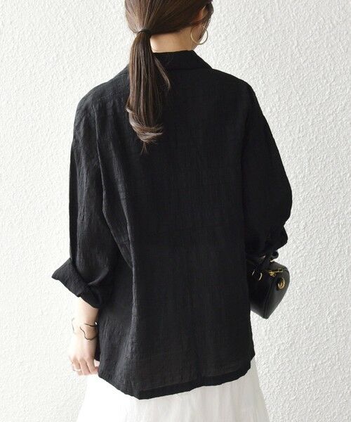 SHIPS / シップス テーラードジャケット | 《予約》SHIPS any:〈手洗い可能〉シアー チェック ルーズ テーラード ジャケット | 詳細5