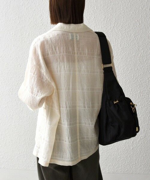 SHIPS / シップス テーラードジャケット | 《予約》SHIPS any:〈手洗い可能〉シアー チェック ルーズ テーラード ジャケット | 詳細16