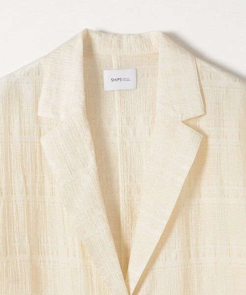 SHIPS / シップス テーラードジャケット | SHIPS any:〈手洗い可能〉シアー チェック ルーズ テーラード シングル ジャケット | 詳細22