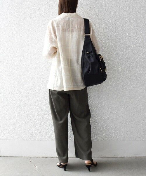 SHIPS / シップス テーラードジャケット | 《予約》SHIPS any:〈手洗い可能〉シアー チェック ルーズ テーラード ジャケット | 詳細13