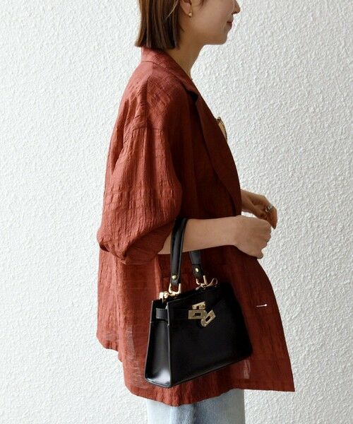 SHIPS / シップス テーラードジャケット | 《予約》SHIPS any:〈手洗い可能〉シアー チェック ルーズ テーラード ジャケット | 詳細22