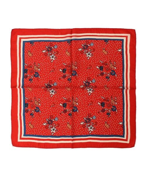SHIPS / シップス バンダナ・スカーフ | SK OVERSEAS IND PRIVATE LIMITED: フラワー プリント スカーフ（レッド）