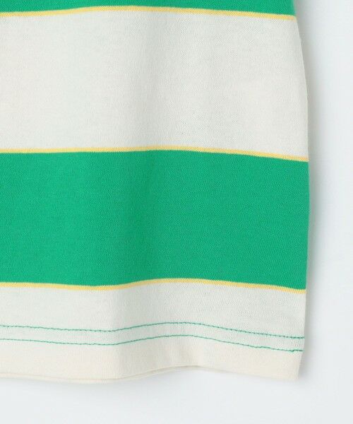 SHIPS / シップス Tシャツ | Champion:〈洗濯機可能〉ワイド ボーダー ワンポイント 刺繍 Tシャツ<KIDS> | 詳細4