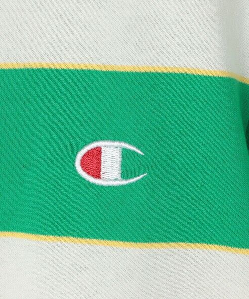 SHIPS / シップス Tシャツ | Champion:〈洗濯機可能〉ワイド ボーダー ワンポイント 刺繍 Tシャツ<KIDS> | 詳細6