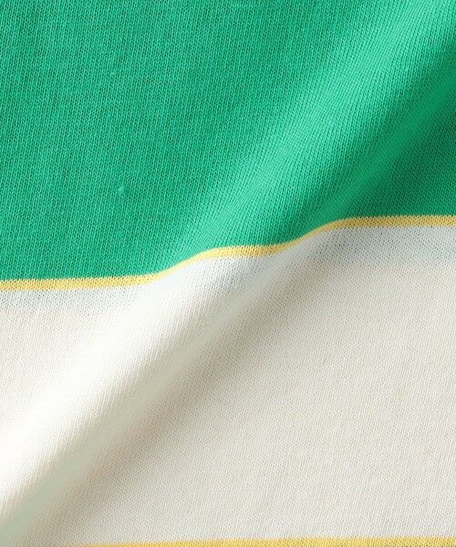 SHIPS / シップス Tシャツ | Champion:〈洗濯機可能〉ワイド ボーダー ワンポイント 刺繍 Tシャツ<KIDS> | 詳細7