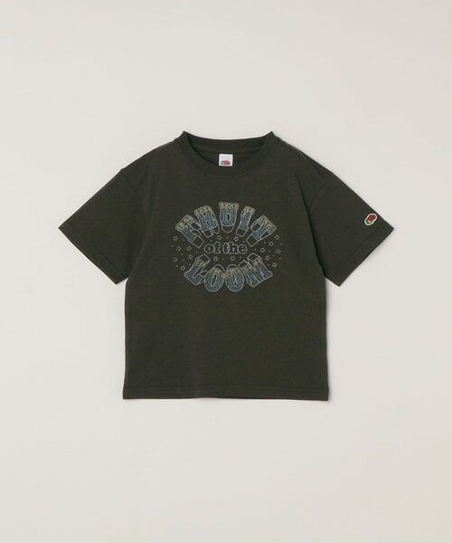 SHIPS / シップス Tシャツ | FRUIT OF THE LOOM:〈洗濯機可能〉ロゴ プリント Tシャツ<KIDS>（ブラック）