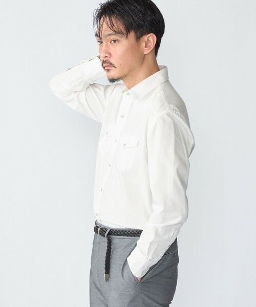 SHIPS / シップス シャツ・ブラウス | SHIPS: ウォッシュド ホワイト デニム ウエスタン シャツ | 詳細1