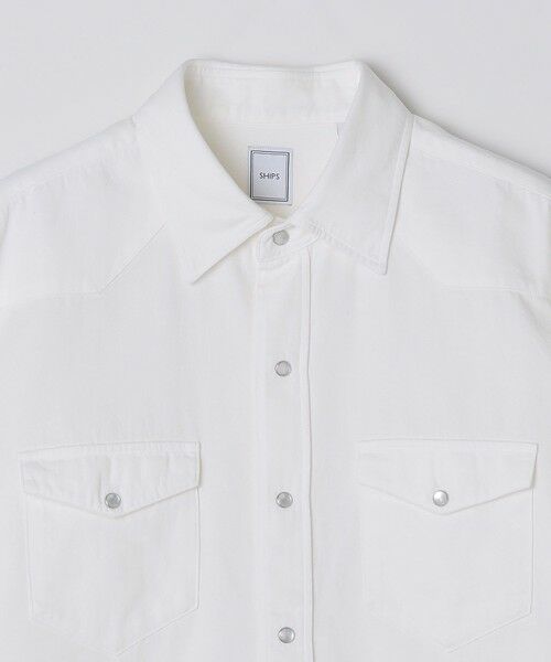 SHIPS / シップス シャツ・ブラウス | SHIPS: ウォッシュド ホワイト デニム ウエスタン シャツ | 詳細12