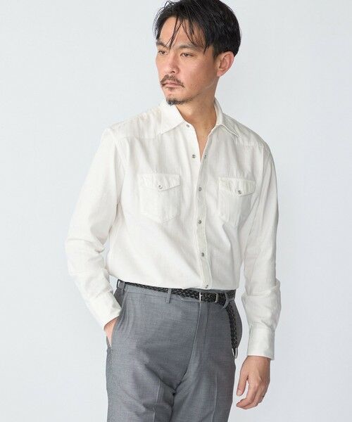 SHIPS / シップス シャツ・ブラウス | SHIPS: ウォッシュド ホワイト デニム ウエスタン シャツ（ホワイト）