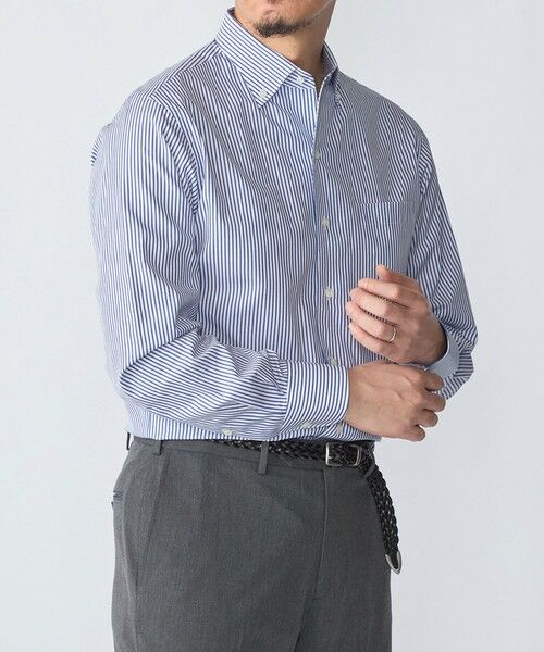 SHIPS / シップス シャツ・ブラウス | SHIPS: MADE IN JAPAN ロンドンストライプ イタリアン ボタンダウン シャツ（ネイビー）