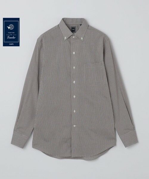 SHIPS / シップス シャツ・ブラウス | SHIPS:〈FUNCTION〉イージーアイロン ギンガムチェック イタリアン ボタンダウン シャツ（ブラウン）