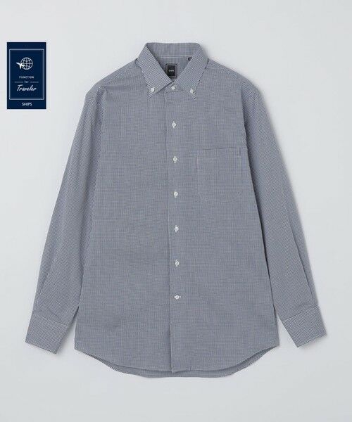 SHIPS / シップス シャツ・ブラウス | SHIPS:〈FUNCTION〉イージーアイロン ギンガムチェック イタリアン ボタンダウン シャツ（ネイビー）