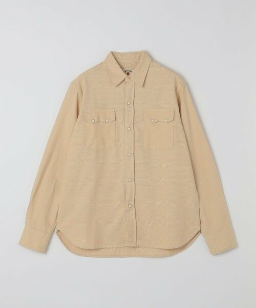 SHIPS / シップス シャツ・ブラウス | WYTHE NEW YORK: TICKWEAVE PEARLSNAP SHIRT（クリーム）