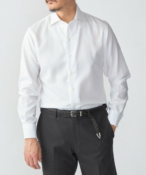 SHIPS / シップス シャツ・ブラウス | SHIPS: ICE COTTON パナマ ワンピースカラー ソリッド シャツ（ホワイト）