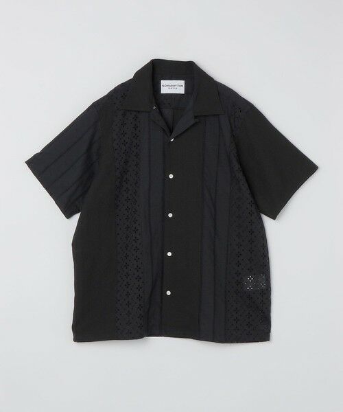 SHIPS / シップス シャツ・ブラウス | NOMARHYTHM TEXTILE: LACE PATCHWORK SHIRT（ブラック）