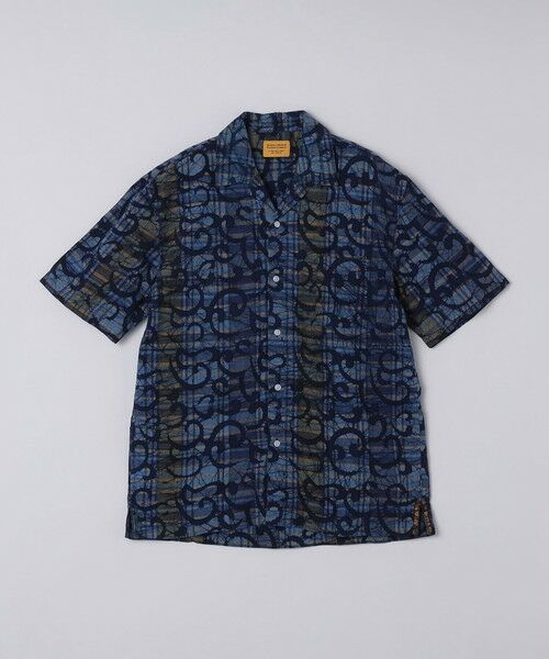 SHIPS / シップス シャツ・ブラウス | ORIGINAL MADRAS TRADING COMPANY: BLOCK PRINT SHORT SLEEVE SHIRTS（ロイヤルブルー）