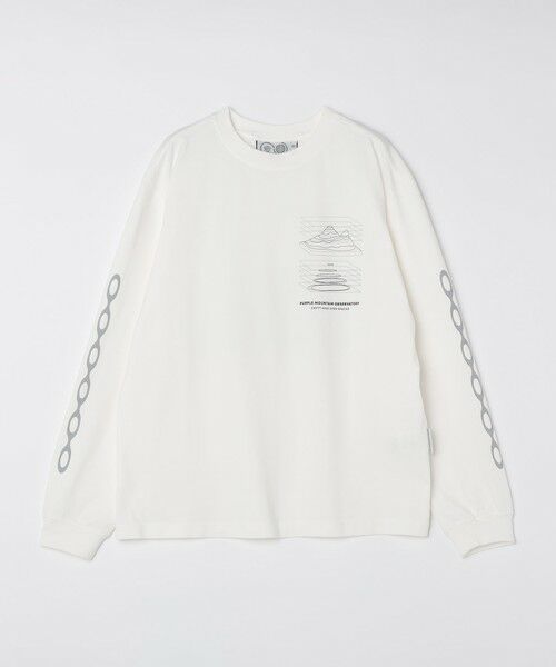 SHIPS / シップス Tシャツ | PURPLE MOUNTAIN OBSERVATORY: MAP PROJECTIONS LONG SLEEVE TEE（ホワイト）