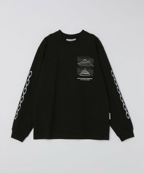 SHIPS / シップス Tシャツ | PURPLE MOUNTAIN OBSERVATORY: MAP PROJECTIONS LONG SLEEVE TEE（ブラック）