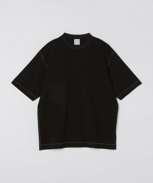 SHIPS / シップス Tシャツ | GGG: COLOR STITCH CREW NECK SHORT SLEEVE TEE（ブラック）