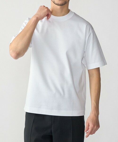 SHIPS / シップス Tシャツ | SHIPS: MADE IN JAPAN クルーネック ハイゲージ ポンチ ライト Tシャツ（ホワイト）