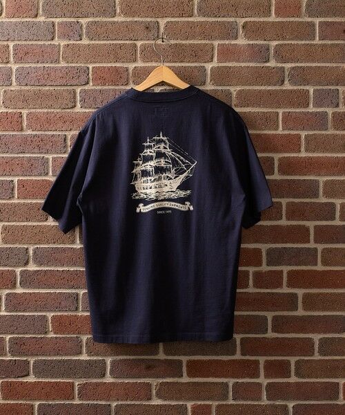SHIPS / シップス Tシャツ | SHIPS: AUTHENTIC コットン プリント Tシャツ（ネイビー）