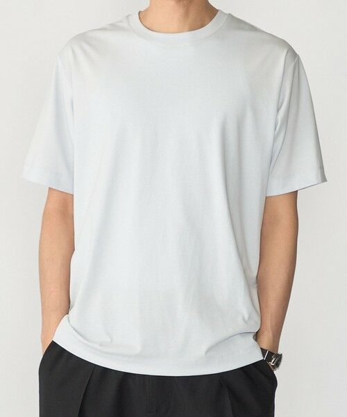 SHIPS / シップス Tシャツ | SHIPS:〈汗染軽減 / 吸水速乾/ 接触冷感/ UVカット〉ステイン コントロール ファンクション Tシャツ（ライトブルー）