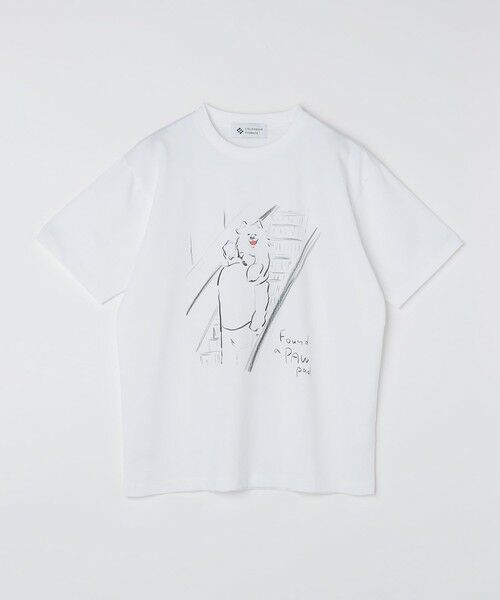SHIPS / シップス Tシャツ | 【City Ambient Products別注】佐伯 ゆう子: アート Tシャツ（ライトホワイト）