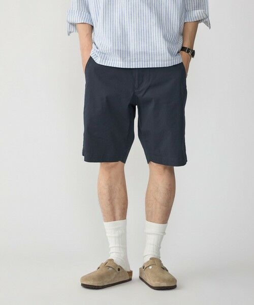 SHIPS / シップス ショート・ハーフ・半端丈パンツ | SHIPS: ライトチノ ショーツ（ネイビー）