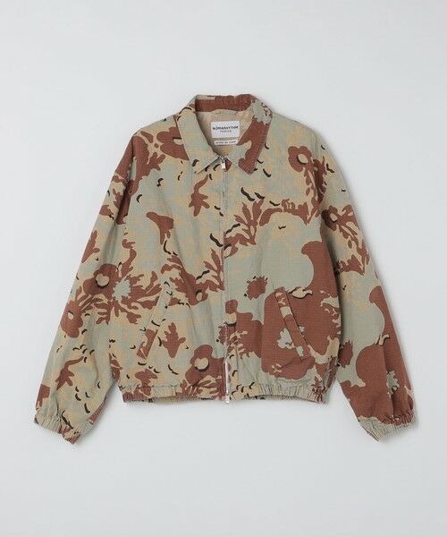 SHIPS / シップス ブルゾン | NOMARHYTHM TEXTILE: CAMO FLOWER BLOUSON（ベージュ）