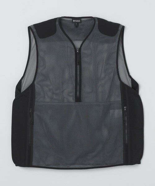 SHIPS / シップス ダウンジャケット・ベスト | Goldwin: TONALITH MESH HALF ZIP VEST（ブラック）