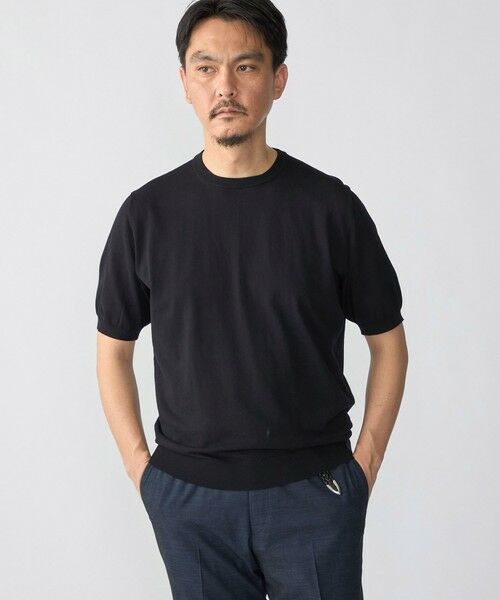 SHIPS / シップス ニット・セーター | SHIPS:〈接触冷感〉 ICE COTTON クルーネック ショート スリーブ ニット Tシャツ | 詳細12