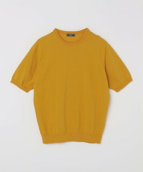 SHIPS / シップス ニット・セーター | SHIPS:〈接触冷感〉 ICE COTTON クルーネック ショート スリーブ ニット Tシャツ（イエロー）