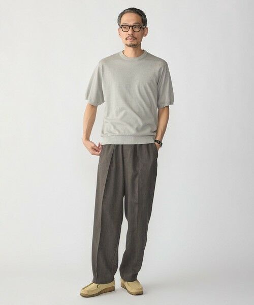 SHIPS / シップス ニット・セーター | SHIPS:〈接触冷感/ 手洗い可能〉ラミー ニット Tシャツ | 詳細1