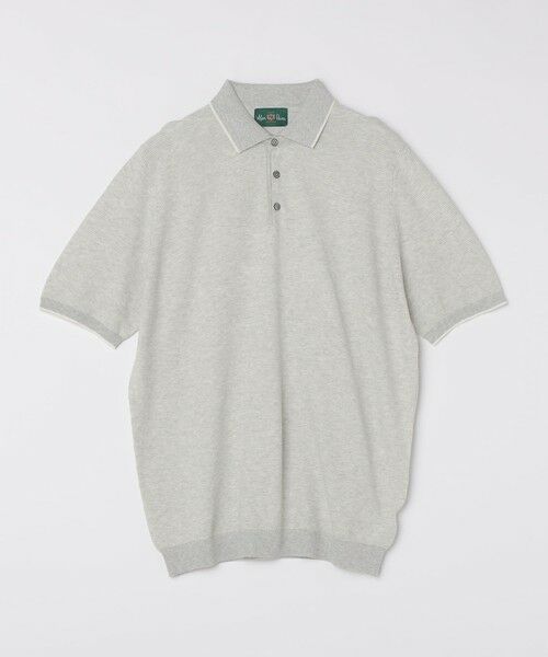 SHIPS / シップス ニット・セーター | ALANPAINE: 14ゲージ  コットン/リネン/シルク ニット ポロシャツ（トップグレー）