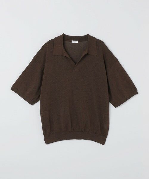 SHIPS / シップス ポロシャツ | 【City Ambient Products別注】crepuscule: WASHI SKIPPER ニットポロ（ブラウン）