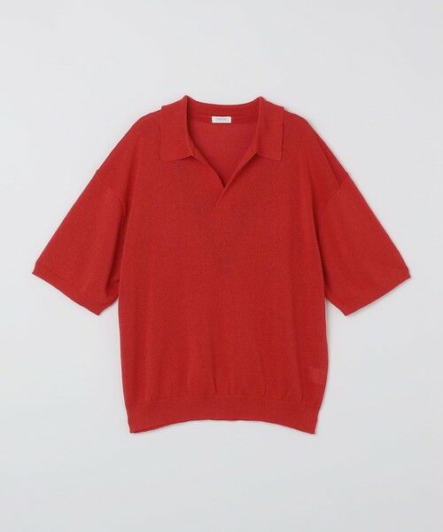 SHIPS / シップス ポロシャツ | 【City Ambient Products別注】crepuscule: WASHI SKIPPER ニットポロ（レッド）