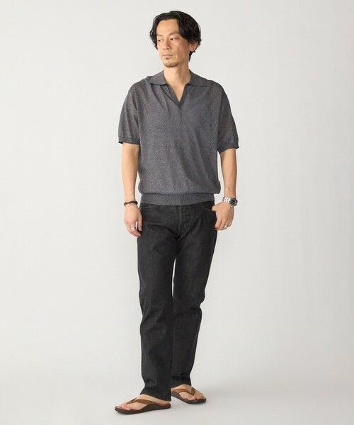 SHIPS / シップス ポロシャツ | SHIPS:〈手洗い可能〉和紙 スキッパー ニット ポロ | 詳細1