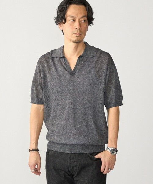 SHIPS / シップス ポロシャツ | SHIPS:〈手洗い可能〉和紙 スキッパー ニット ポロ | 詳細5